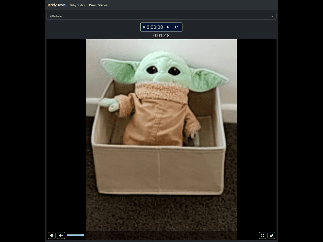 parent station monitoring on a laptop